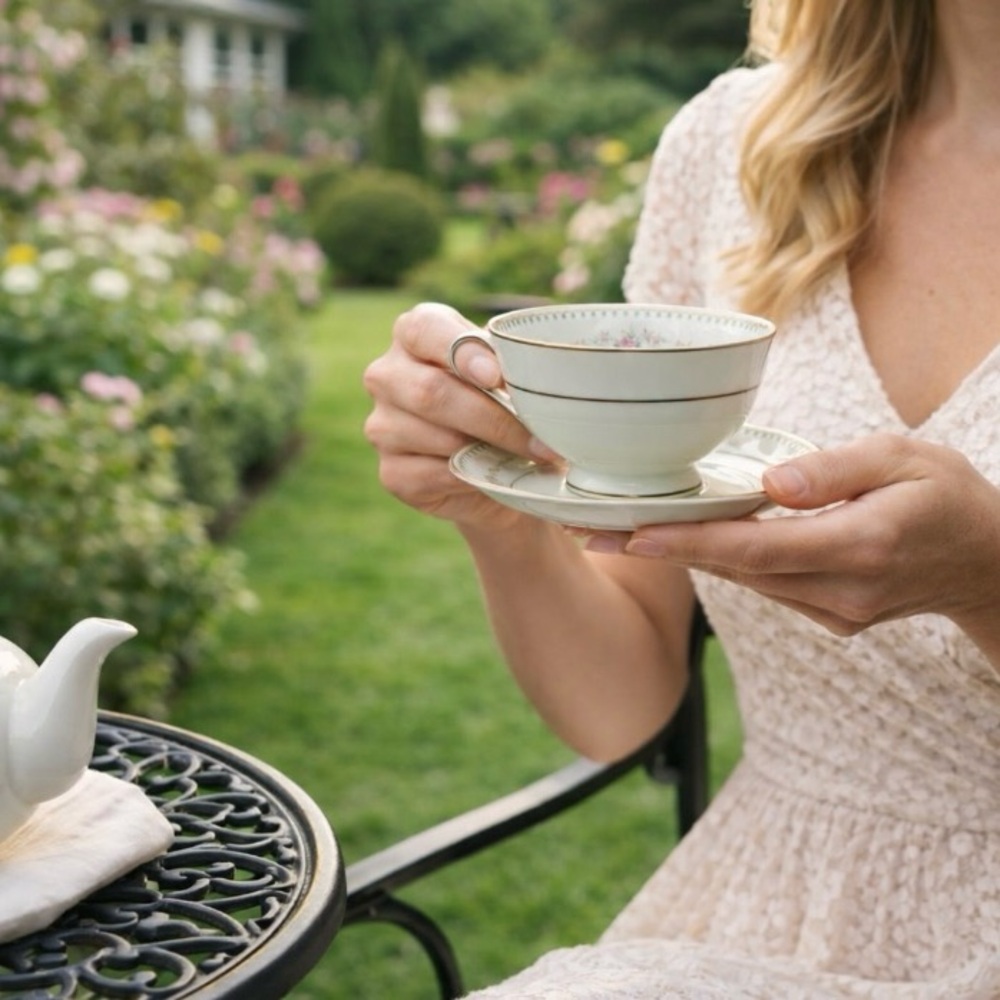 Dainty Vintage Noritake Teacup & Saucer Set